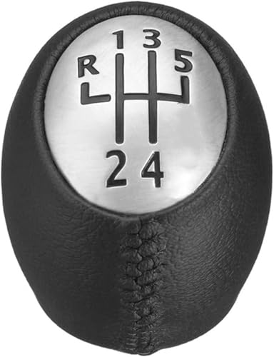 DUEYUU Auto-Schaltknauf Kopf Stick für glanz Matt Getriebe Shifter für Renault für laguna für megane(5 Speed Leather) von DUEYUU