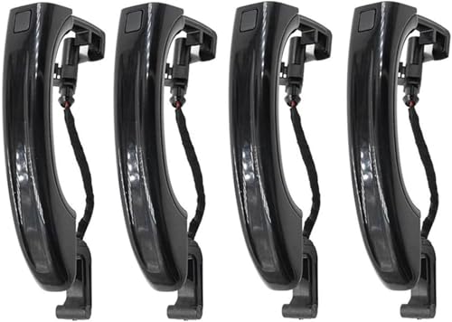 DUEYUU Autotürgriff Äußere Türgriff Q7 2007-2015 4L0837207A 4L0837205B 4Pcs für smart Sensor Außen 4L0837205A(4pcs Old Black) von DUEYUU