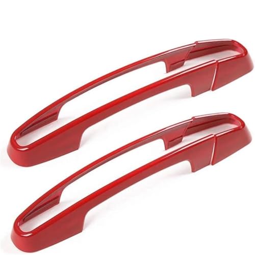 DUEYUU Autotürgriff Äußere Türgriff für Chevrolet für camaro 2017-2020 Außen Einsätze Abdeckung Outdoor Bowl Trim(Red Carbon) von DUEYUU