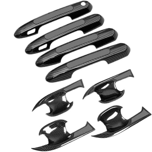 DUEYUU Autotürgriff Auto-Außentürgriff links, Auto-Türgriff, Türschüssel-Schutzabdeckung, Verkleidung für Rav4 XA50 2019–2024(Carbon Grey 8pcs) von DUEYUU