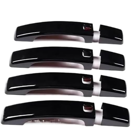 DUEYUU Autotürgriff Auto-Außentürgriff links 8-teilig schwarze Griffe Abdeckungsverkleidung für Discovery 4 für Sport für Freelander(Black With Key Hole) von DUEYUU