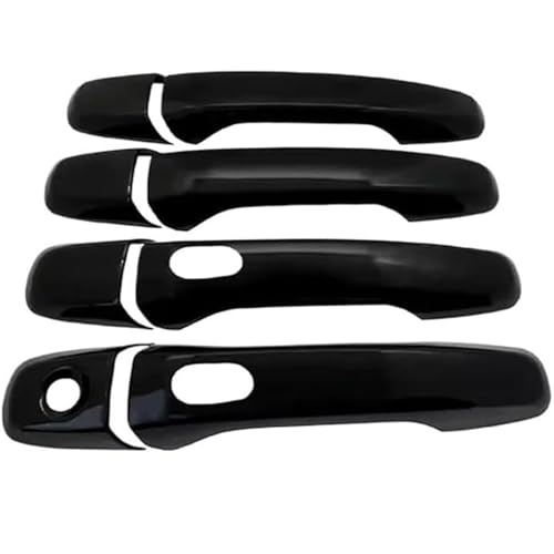 DUEYUU Autotürgriff Auto-Außentürgriff links für Explorer U502 2011–2018, Abdeckungsaufkleber, Zierleiste für glänzend schwarze Dekoration(4 Handle 2 Buttons) von DUEYUU