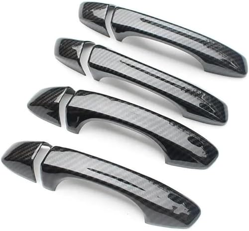DUEYUU Autotürgriff Auto Linker Außentürgriff für Golf 7 MK7 2013-2018 Kohlefaser für Chromabdeckung Zieraufkleber(Carbon fiber) von DUEYUU