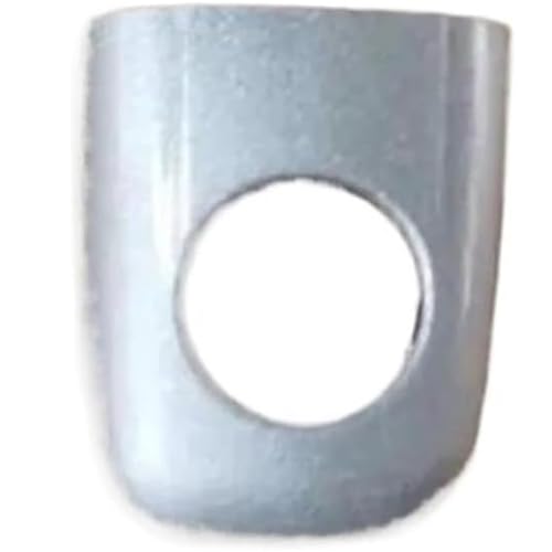 DUEYUU Autotürgriff Auto Links Außentür Griff Automobil Vorne Hinten Kleine Abdeckung Unlackiert Weiß Silber für Peugeot 307(Silver Fl With Hole) von DUEYUU