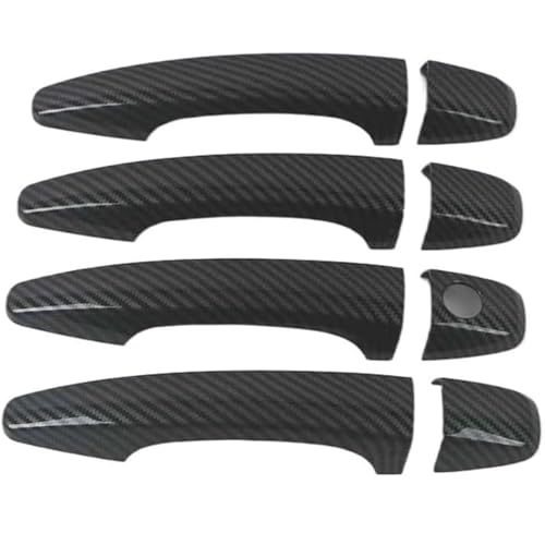 DUEYUU Autotürgriff Auto Links Außentür Griff für Peugeot 2008 2014-2019 ABS für chrom Äußere(Handle Carbon) von DUEYUU