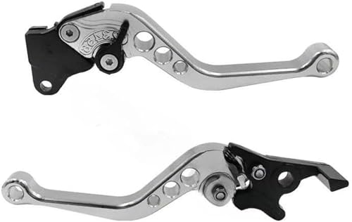 DUEYUU Pitbike-Teile Motorrad Kupplung für Suzuki CNC Aluminium Legierung Einstellbar(Silber) von DUEYUU