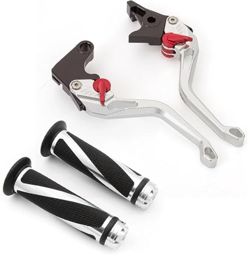 DUEYUU Pitbike-Teile Motorradbremskupplungshebel für MT09 für MT-09 für MT 09 2021 2022 2023 2024(Silber) von DUEYUU