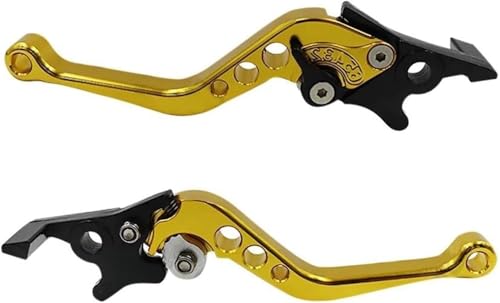 DUEYUU Pitbike-Teile Motorradkupplung 2 für Stück Universal CNC-Legierung Motorradbremsgriff Einstellbare Größe(Gold) von DUEYUU