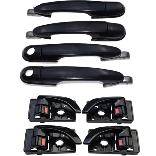 DUEYUU Türgriffe im Autoinnenraum Auto Außentür Griff für Hyundai für tucson 2005 2006 2007 2008 2009 Innen Außen(Schwarz) von DUEYUU