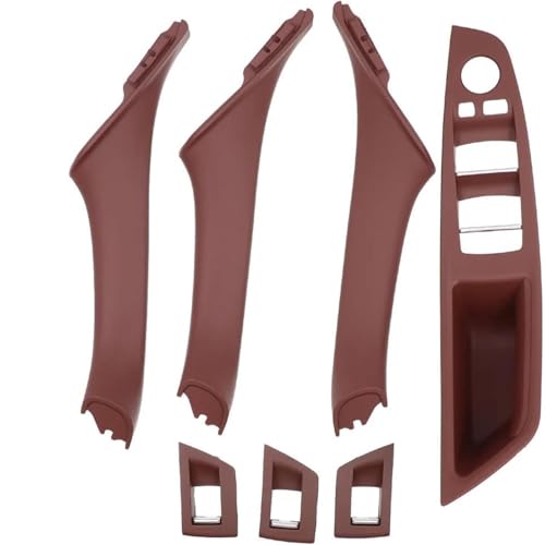 DUEYUU Türgriffe im Autoinnenraum Innentürgriff für BMW F10 F11 F18 F30 520i 525i 5er 7-teiliger Innentürgriff Pull(Red Wine 7pcs) von DUEYUU