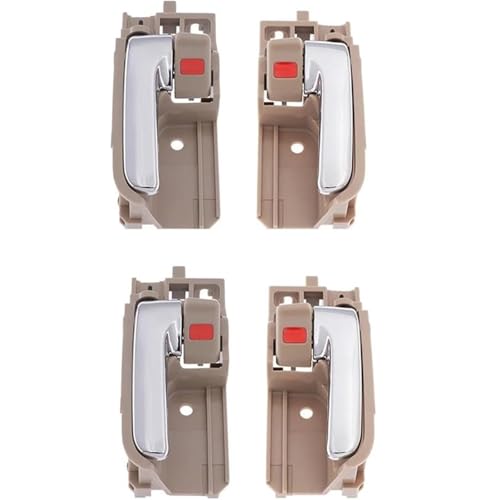 DUEYUU Türgriffe im Autoinnenraum Innentürgriff für Toyota für Corolla 2003–2009, Beige, Chrom, links und rechts, 69205–02090, 69206–02090(4pcs one set) von DUEYUU