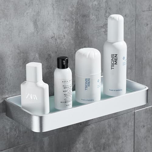 DUFU Duschregal Bohrfrei & Schadenfrei - Badregal mit Gehärtetem Glas & Aluminium (25cm, Silber) - Rostfrei, Schimmelresistent, Abnehmbar - Wandorganizer für Badezimmer DUFU Duschregal Bohrfrei & Schadenfrei - Badregal mit Gehärtetem Glas & Aluminium (25cm, Silber) - Rostfrei, Schimmelresistent, Abnehmbar - Wandorganizer für Badezimmer von DUFU