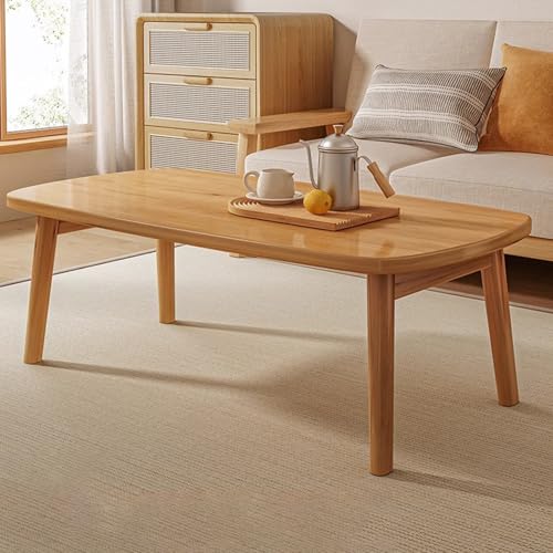 DUIRHNFV Faltbarer Bambus Mid Century Schreibtisch -TV -Ständer, Klapptisch, Mitteltisch für Wohnzimmer Möbelbett -Laptop -Schreibtisch (88x55 cm) von DUIRHNFV
