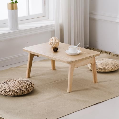 DUIRHNFV Japanischer Bodentisch, klappender Holz -Couchtisch, Kleiner Schreibtisch, tragbarer Tatami -Tisch zum Sitzen auf dem Boden, Keine Baugruppe (Stil 2.80 x 40 x 35 cm) von DUIRHNFV