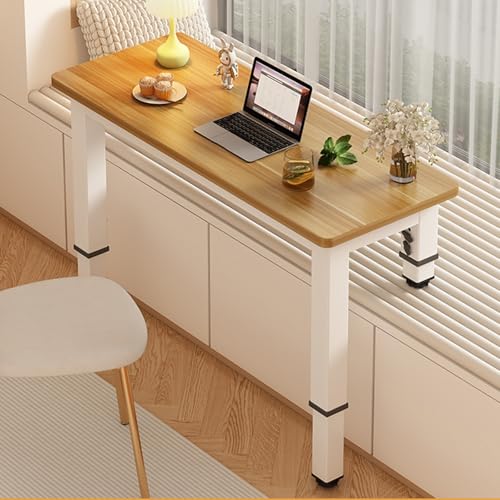 DUIRHNFV Mobile Bay Fensterschreibtisch, Langer kurzer Beinschreibtisch, verdickter Lackbein, Kleiner Raumtisch, ergonomischer Home Office-Schreibtisch (Stil 1.100 x 40 x 45-55 cm) von DUIRHNFV