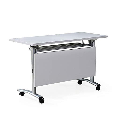 DUIRHNFV Spleißen Klappertabelle, bewegliche multifunktionale rechteckige Konferenztabelle Feste Holzplatte/Stahlrahmen Computer Schreibtisch Büroschreibtisch (Größe: 120x50x75 cm) von DUIRHNFV