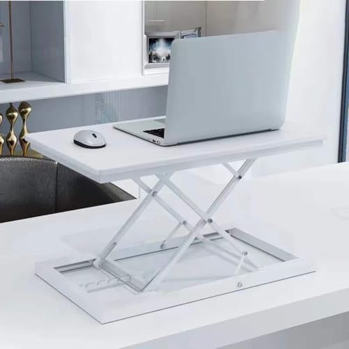 Höhenverstellbare Stehschreiber -Konverter, sitzen Sie, um Desk Tabletop Workstation, Tabletop -Computerständer, für Laptops -Monitor -Riser (Farbe: Weiß, Größe: 60 * 34 cm) von DUIRHNFV