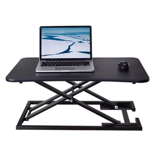 Kleiner Stehschreiber, Tabletop Sit, um einen Stellvertreter mit pneumatischer Höhenanpassung für Home Offcie Cubicle Table Desktop (Farbe: Schwarz, Größe: 47,3 * 72,8 cm) von DUIRHNFV