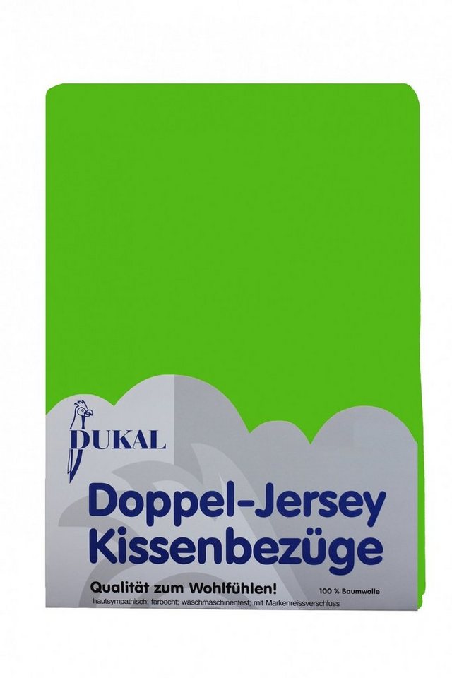 Kissenbezüge aus hochwertigem Doppel-Jersey, 100% Baumwolle, DUKAL (1 Stück), 40x40 cm, mit Reißverschluss, Made in Germany von DUKAL