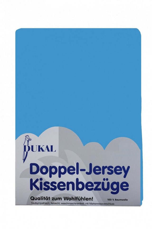 DUKAL Kissenbezüge aus hochwertigem Doppel-Jersey, 100% Baumwolle, (1 Stück), 40x40 cm, mit Reißverschluss, Made in Germany von DUKAL