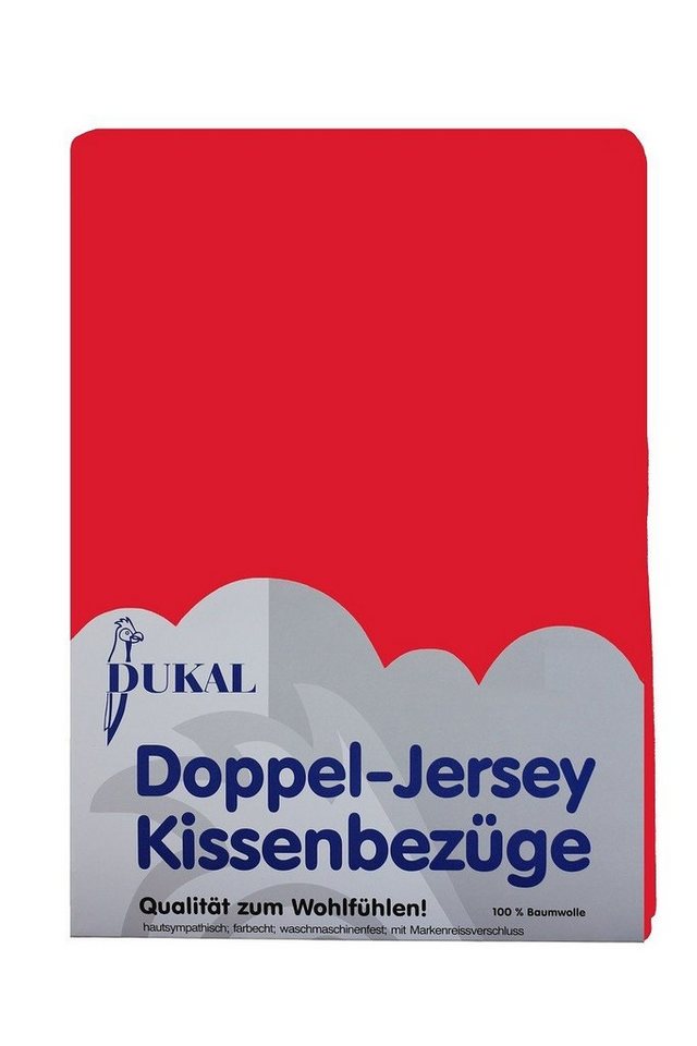 Kissenbezüge aus hochwertigem Doppel-Jersey, 100% Baumwolle, DUKAL (1 Stück), 40x40 cm, mit Reißverschluss, Made in Germany von DUKAL