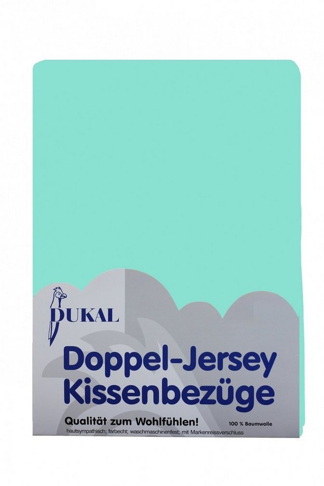 Kissenbezüge aus hochwertigem Doppel-Jersey, 100% Baumwolle, DUKAL (1 Stück), 40x40 cm, mit Reißverschluss, Made in Germany von DUKAL