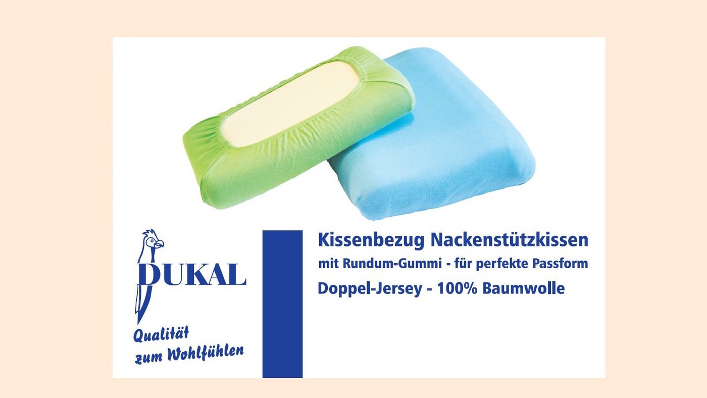 Kissenbezüge Schlaraffia Support Geltex Nackenstützkissen, 100% Baumwolle, DUKAL (1 Stück), aus hochwertigem Doppel-Jersey, mit Spannumrandung, Made in Germany von DUKAL