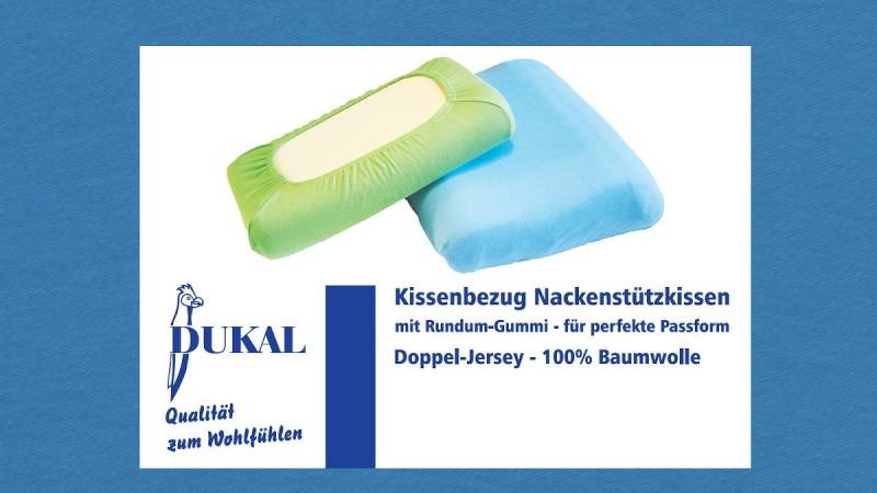 DUKAL Kissenbezüge Schlaraffia Support Geltex Nackenstützkissen, 100% Baumwolle, (1 Stück), aus hochwertigem Doppel-Jersey, mit Spannumrandung, Made in Germany von DUKAL