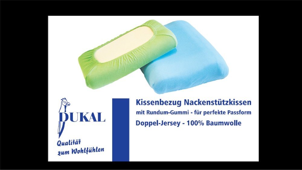 Kissenbezüge Schlaraffia Support Geltex Nackenstützkissen, 100% Baumwolle, DUKAL (1 Stück), aus hochwertigem Doppel-Jersey, mit Spannumrandung, Made in Germany von DUKAL