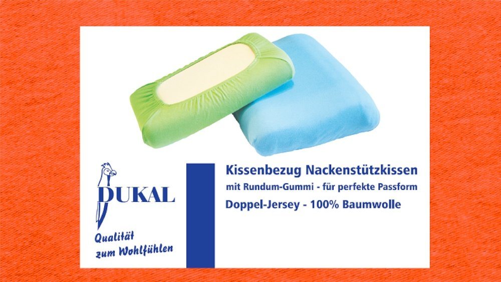 Kissenbezüge Schlaraffia Support Geltex Nackenstützkissen, 100% Baumwolle, DUKAL (1 Stück), aus hochwertigem Doppel-Jersey, mit Spannumrandung, Made in Germany von DUKAL