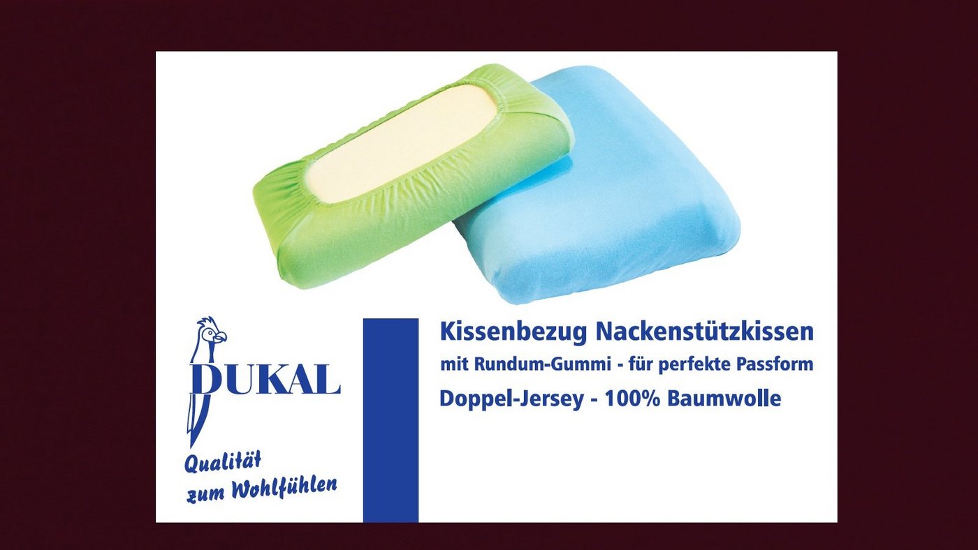 Kissenbezüge Schlaraffia Support Geltex Nackenstützkissen, 100% Baumwolle, DUKAL (1 Stück), aus hochwertigem Doppel-Jersey, mit Spannumrandung, Made in Germany von DUKAL