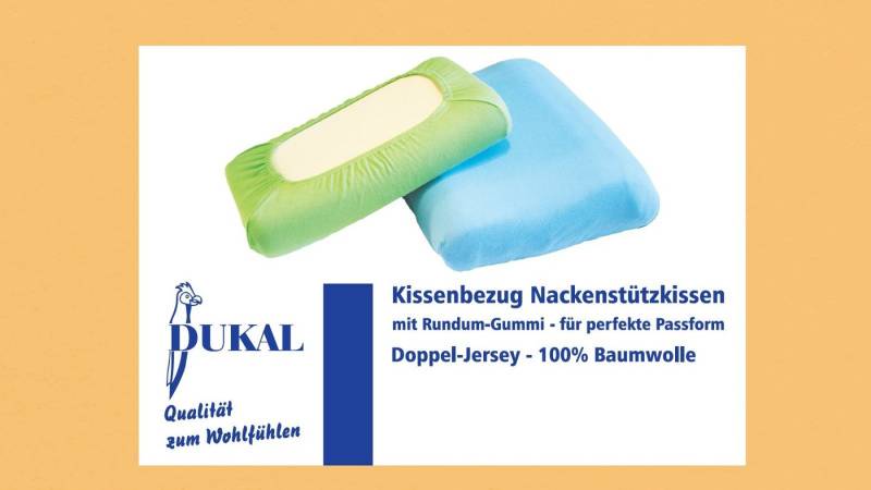 Kissenbezüge Schlaraffia Support Geltex Nackenstützkissen, 100% Baumwolle, DUKAL (1 Stück), aus hochwertigem Doppel-Jersey, mit Spannumrandung, Made in Germany von DUKAL