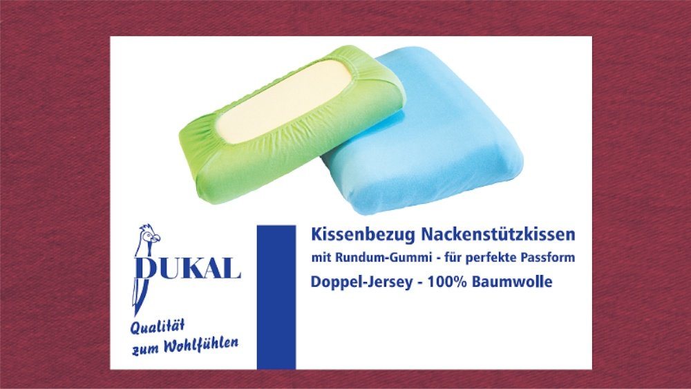 DUKAL Kissenbezüge Schlaraffia Support Geltex Nackenstützkissen, 100% Baumwolle, (1 Stück), aus hochwertigem Doppel-Jersey, mit Spannumrandung, Made in Germany von DUKAL