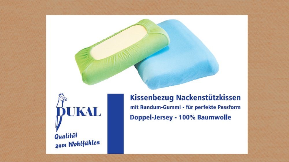 Kissenbezüge Schlaraffia Support Geltex Nackenstützkissen, 100% Baumwolle, DUKAL (1 Stück), aus hochwertigem Doppel-Jersey, mit Spannumrandung, Made in Germany von DUKAL