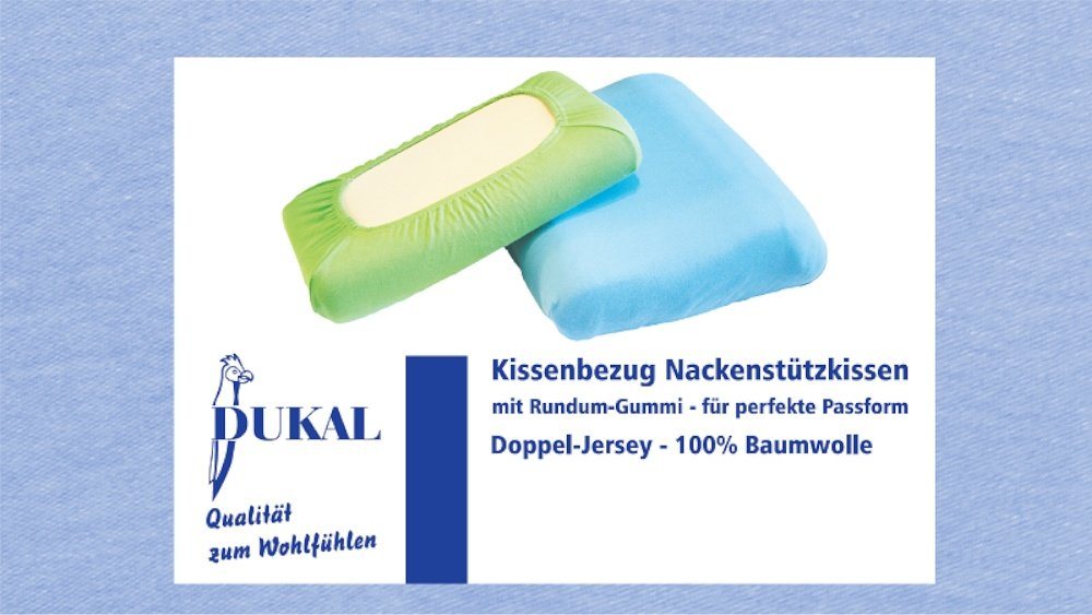 DUKAL Kissenbezüge Schlaraffia Support Geltex Nackenstützkissen, 100% Baumwolle, (1 Stück), aus hochwertigem Doppel-Jersey, mit Spannumrandung, Made in Germany von DUKAL
