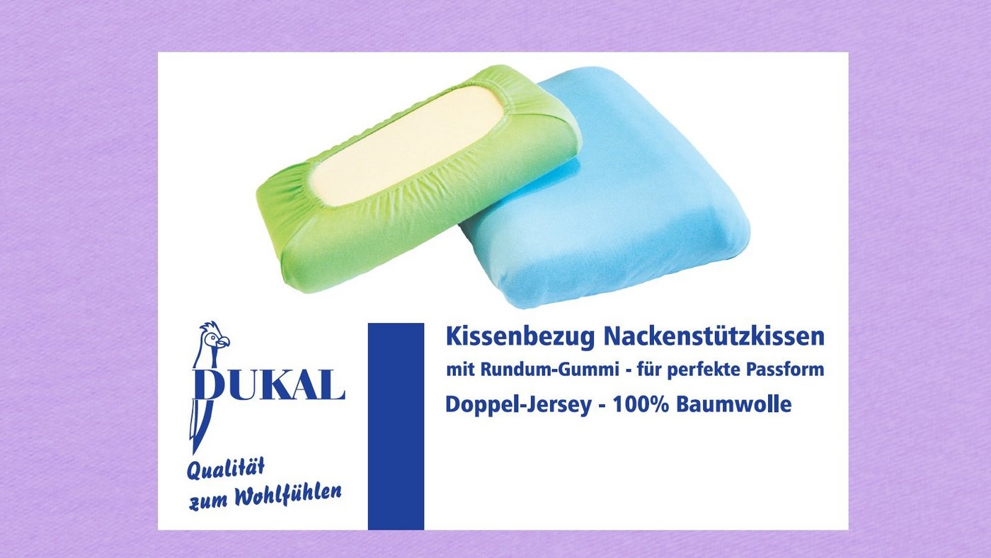 Kissenbezüge Schlaraffia Support Geltex Nackenstützkissen, 100% Baumwolle, DUKAL (1 Stück), aus hochwertigem Doppel-Jersey, mit Spannumrandung, Made in Germany von DUKAL