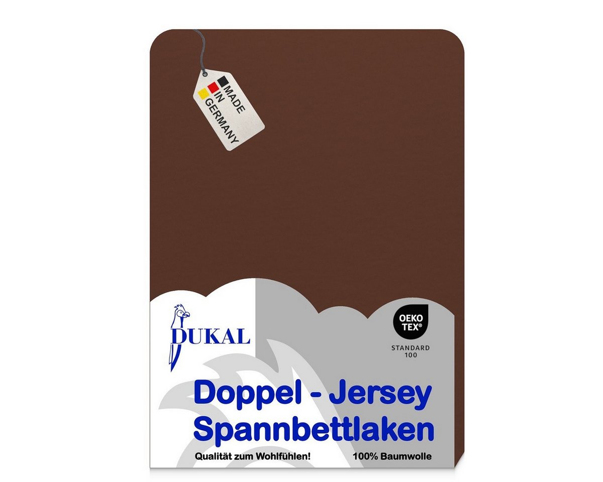 DUKAL Spannbettlaken für Wasserbetten, max. Matratzenhöhe 25 cm, 100% Baumwolle, Doppel-Jersey, Gummizug: rundum, (1 Stück), 160x200 cm, aus hochwertigem Doppel-Jersey, Made in Germany von DUKAL