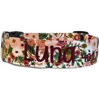 Herbst Hundehalsband, Hundehalsband Mit Blumenmuster, Besticktes Gravur, Personalisiertes Name von DUKEandFOX