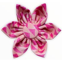 Pinkes Hundehalsband Flower, Blume Für Hundehalsband, Schleife, Schleife Zubehör Von Duke & Fox® von DUKEandFOX