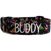 Weihnachten Hundehalsband, Gesticktes Personalisierte Halsband, Santa Hundehalsband von DUKEandFOX