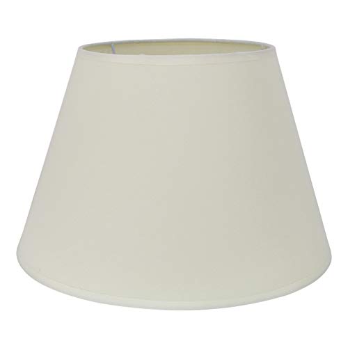 DULEE 12 Zoll Lampenschirm E27 E14 Glühbirne Schraube Handgefertigter Stoff Tischlampenschirm für Stehlampe, Tischlampe, Nachttischlampe (Oben) 18cm x (Höhe) 20cm x (Unten) 30cm,Pure Beige von DULEE