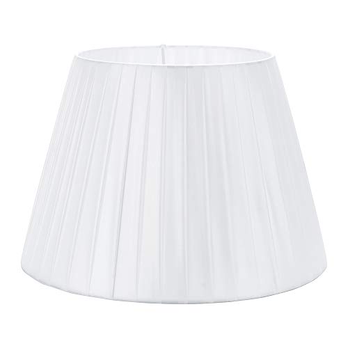 DULEE 15,7 Zoll E27 Schraube Tisch Lampenschirme Für Tischlampe Stehlampe, (Top) 25 cm x (Höhe) 28 cm x (unten) 40 cm, Weiß von DULEE