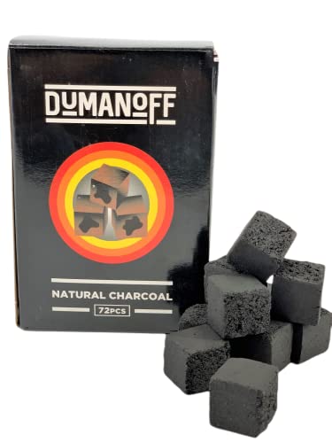 Dumanoff – 1 Kilos Kokosnuss-Holzkohle, Box mit 72 Stück, quadratisches Format 25 mm Dumanoff – 1 Kilos Kokosnuss-Holzkohle, Box mit 72 Stück, quadratisches Format 25 mm von DUMANOFF