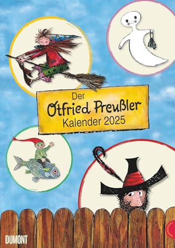 Der Otfried-Preußler-Kalender 2025 – Wandkalender für Kinder – Mit Räuber Hotzenplotz, Kleiner Hexe und Co. – 29,7 x 42 cm – Spiralbindung von DUMONT