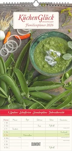 Familienplaner Küchenglück 2026 - Familien-Timer 22x45 cm - mit Ferienterminen - 5 Spalten von DUMONT