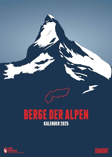 Marmota: Berge der Alpen 2025 – 12 Berg-Plakate – Wand-Kalender von DUMONT – Poster-Format 50 x 70 cm von DUMONT