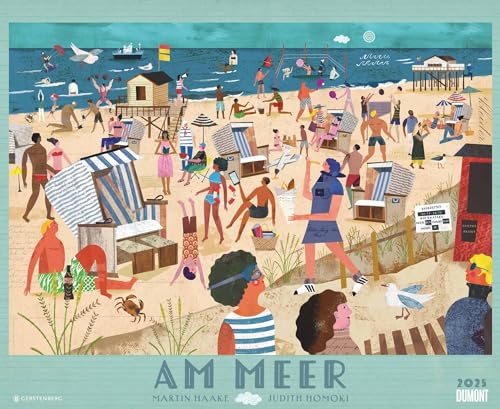 Martin Haake: Am Meer 2025 – Wimmelbilder – DUMONT Kinder-Kalender – Querformat 52 x 42,5 cm – Spiralbindung von Dumont Kalenderverlag