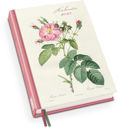 DUMONT - Redoutés Rosen 2025 Taschenkalender, Terminplaner mit Wochenkalendarium, zwei Läsebändchen und vielen Sonderseiten von DUMONT