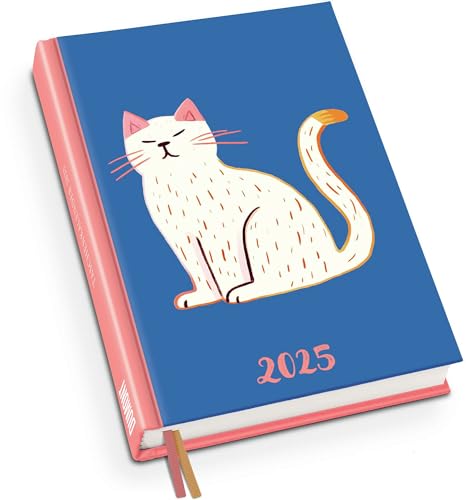 Taschenkalender »White Cat« 2025 - Terminplaner mit Wochenkalendarium - Format 11,3 x 16,3 cm von DUMONT