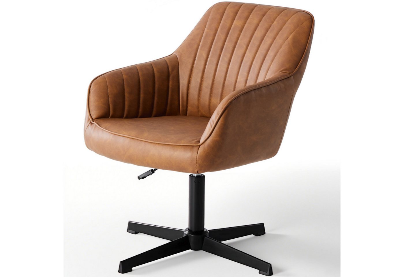 DUMOS Besucherstuhl PU-Leder Bürostuhl, höhenverstellbarer Schreibtischstuhl (2 St), Ergonomisches Design von DUMOS